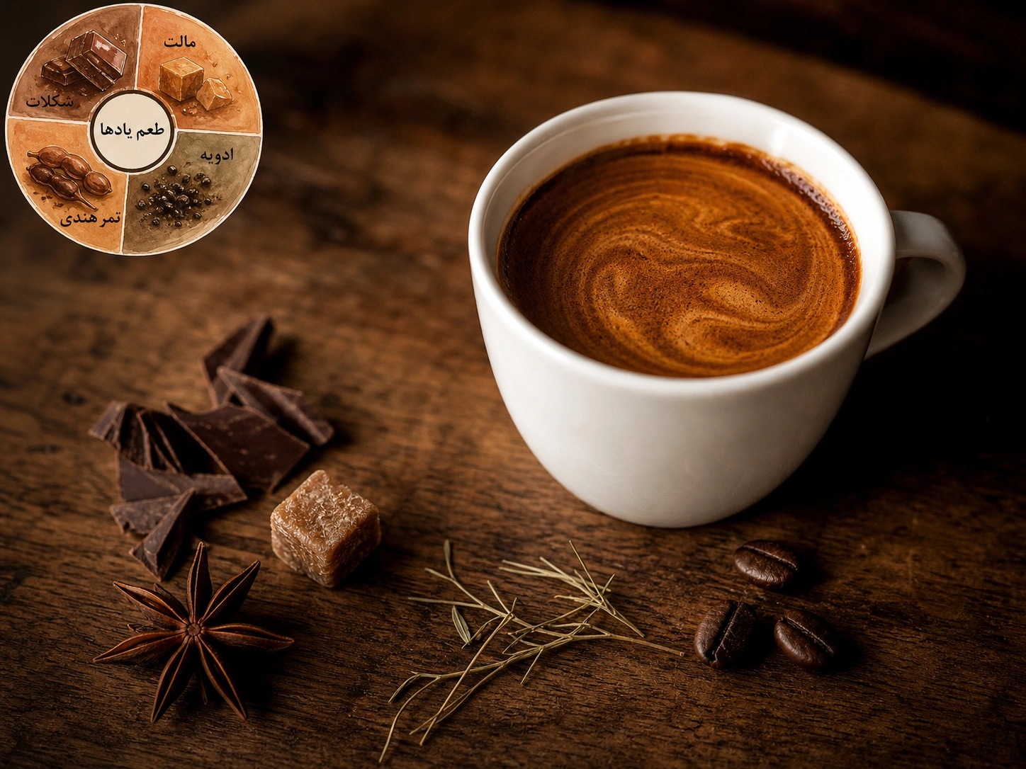 فنجان قهوه عاج سیاه Black Ivory Coffee با نت‌های طعمی شکلات تیره، مالت، ادویه و تمر هندی