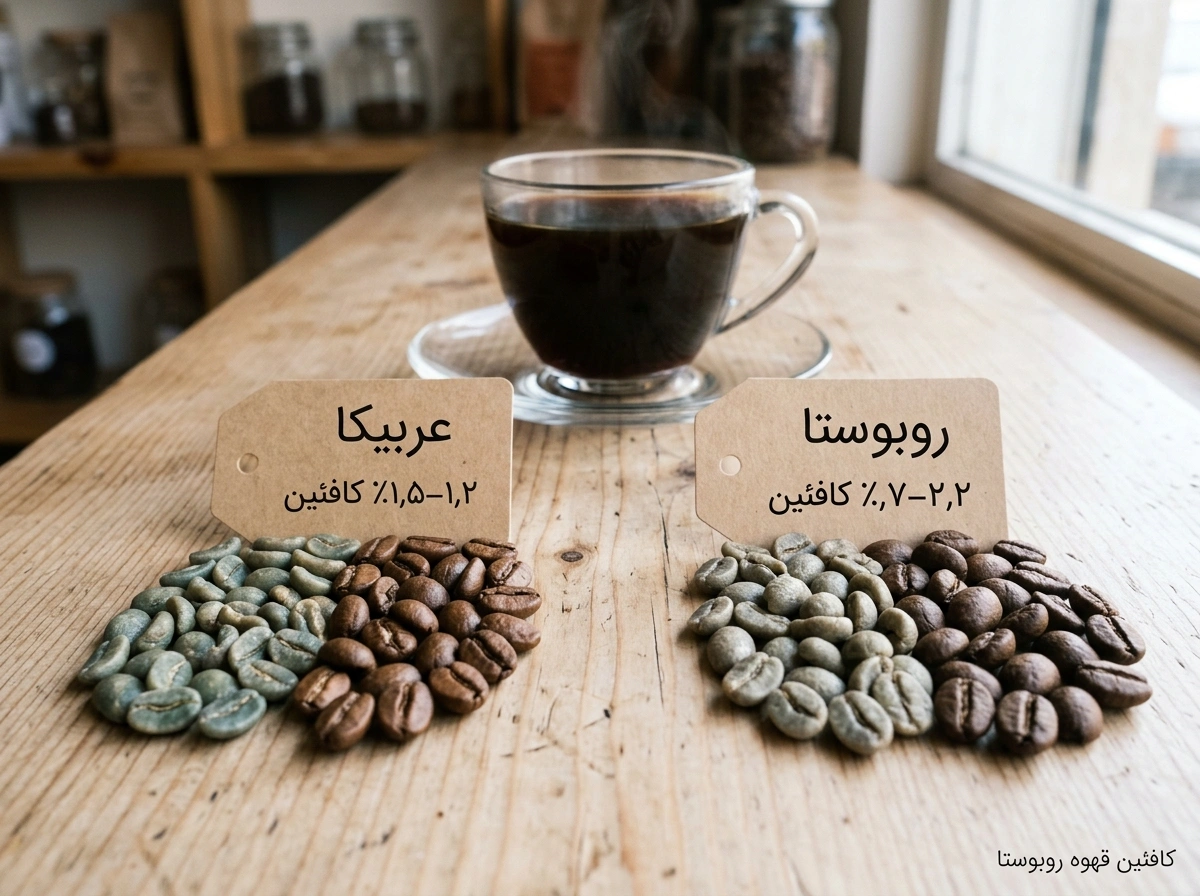 کافئین قهوه روبوستا
